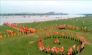 Tái hiện hào khí Đông A thời Trần tại diễn xướng hội quân trên sông Lục Đầu