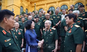 Phó Chủ tịch nước tiếp Ban liên lạc truyền thống Hội Cựu chiến binh Sư đoàn 308