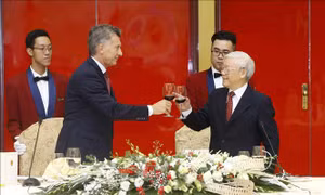Tổng Bí thư, Chủ tịch nước Nguyễn Phú Trọng và Phu nhân chiêu đãi Tổng thống Argentina và Phu nhân