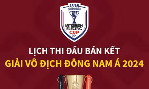 Lịch thi đấu bán kết Giải vô địch Đông Nam Á 2024