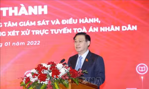 Chủ tịch Quốc hội Vương Đình Huệ dự Lễ khánh thành 4 ứng dụng công nghệ thông tin trong lĩnh vực Tòa án