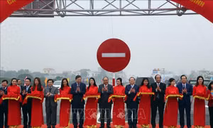 Thủ tướng phát lệnh thông xe, khánh thành cầu Hưng Hà và tuyến đường nối hai cao tốc 