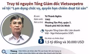 Truy tố nguyên Tổng Giám đốc Liên doanh Việt - Nga Vietsovpetro 