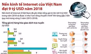 Nền kinh tế Internet của Việt Nam đạt 9 tỷ USD năm 2018