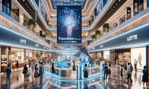 AI dịch thuật hỗ trợ khách hàng nước ngoài tại các cửa hàng Lotte Hàn Quốc