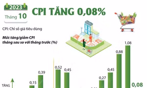 CPI tháng 10/2023 tăng 0,08%