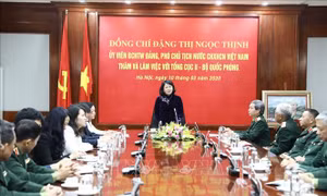 Phó Chủ tịch nước thăm, làm việc với Tổng cục II, Bộ Quốc phòng