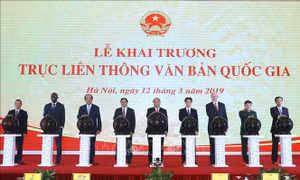 Thủ tướng Nguyễn Xuân Phúc dự Lễ khai trương Trục liên thông văn bản quốc gia