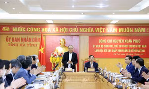 Chủ tịch nước Nguyễn Xuân Phúc thăm và làm việc tại Hà Tĩnh