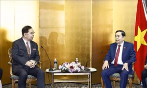 Chủ tịch Quốc hội Trần Thanh Mẫn tiếp Chủ tịch Đảng Cộng sản Nhật Bản Shii Kazuo