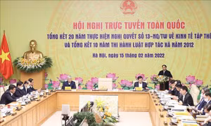 Thủ tướng chủ trì Hội nghị tổng kết 20 năm thực hiện Nghị quyết số 13 về kinh tế tập thể