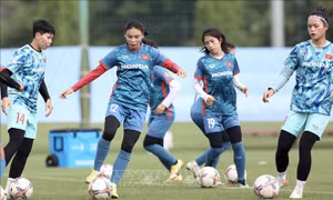 ASIAD 2023: Đội tuyển nữ Việt Nam tập thể lực trước khi chạm trán Nhật Bản