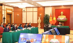 Tổng Bí thư hội đàm trực tuyến với Chủ tịch Đảng Mặt trận Giải phóng Mozambique, Tổng thống Mozambique 