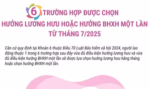 Sáu trường hợp người lao động được phép lựa chọn hưởng lương hưu hoặc hưởng BHXH một lần từ tháng 7/2025