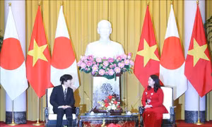 Phó Chủ tịch nước Võ Thị Ánh Xuân hội kiến với Hoàng Thái tử và Công nương Nhật Bản