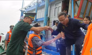 Đưa 11 ngư dân tàu cá Bình Định BĐ 98658 TS về đất liền an toàn