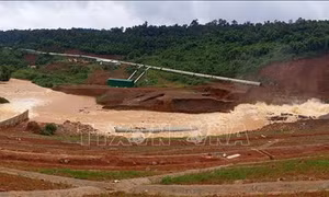 Mực nước hồ thủy điện Đắk Ka về ngưỡng an toàn