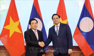Thủ tướng Phạm Minh Chính hội đàm với Thủ tướng Lào Phankham Viphavanh
