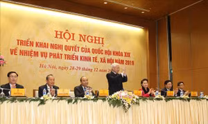 Lãnh đạo Đảng, Nhà nước dự Hội nghị triển khai Nghị quyết phát triển KT - XH 2019