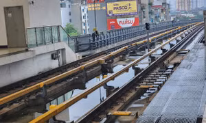 Sớm khắc phục sự cố dột nước ở nhà ga tàu tuyến 2A Cát Linh - Hà Đông