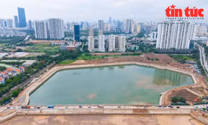 Sau 5 tháng thi công, nhiều hồ điều hòa trên địa bàn TP Hà Nội đã hoàn thành.