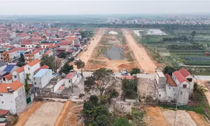 Tính đến đầu tháng 4/2025, trên địa bàn các huyện Mê Linh, Đan Phượng, Hoài Đức, nhà thầu đã hoàn thành 16 km bê tông nhựa đường