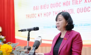 Bí thư Thành ủy Hà Nội Bùi Thị Minh Hoài.