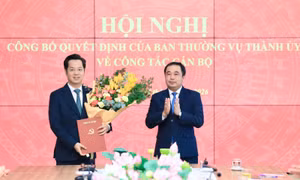 Ông Vũ Đăng Định giữ chức Trưởng ban Tổ chức Thành ủy Hà Nội.
