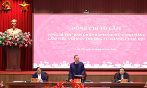 Tổng Bí thư Tô Lâm phát biểu tại buổi làm việc.