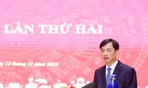 Bí thư Thành ủy Hà Nội Nguyễn Duy Ngọc phát biểu khai mạc hội nghị.