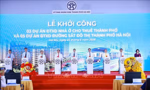 Thủ tướng Lê Minh Hưng dự lễ khởi công các dự án nhà ở cho thuê và đường sắt đô thị Hà Nội