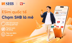 Kết nối Internet toàn cầu với dịch vụ thanh toán eSIM Data trên SHB SAHA