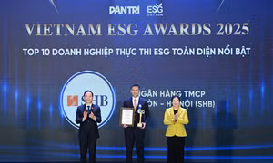 SHB được vinh danh TOP 10 Doanh nghiệp thực thi ESG toàn diện nổi bật