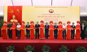 Khai trương Trung tâm Báo chí phục vụ Đại hội đại biểu Đảng bộ TP Hà Nội