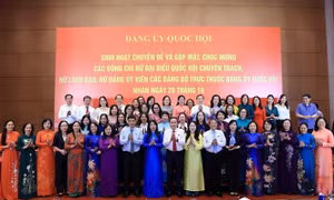 Chủ tịch Quốc hội Trần Thanh Mẫn gặp mặt nữ đại biểu Quốc hội, nữ lãnh đạo thuộc Đảng ủy Quốc hội