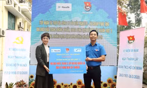 Manulife Việt Nam trao tặng Thành đoàn Hà Nội 100.000 khẩu trang và 650 lít dung dịch sát khuẩn