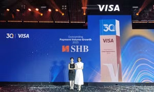 SHB lần thứ hai được VISA vinh danh 'Ngôi sao tăng trưởng thẻ năm 2025'