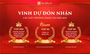 SeABank lần thứ 5 được vinh danh trong Top 500 doanh nghiệp tăng trưởng nhanh nhất Việt Nam