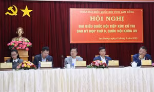 Trưởng Ban Nội chính Trung ương Phan Đình Trạc tiếp xúc cử tri tỉnh Lâm Đồng