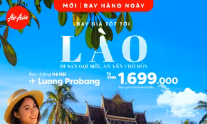 AirAsia khai thác đường bay thẳng 'Hà Nội – Luang Prabang', tần suất hằng ngày với Thương Quyền Năm