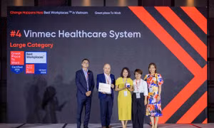 Vinmec lọt Top 5 Nơi làm việc xuất sắc nhất Việt Nam