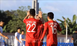 Hiệp 1 trận U22 Việt Nam - U22 Lào: Tiến Linh tỏa sáng, Việt Nam dẫn trước 2 - 0