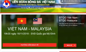 ‘Cháy vé’ online trận Việt Nam gặp Malaysia, người hâm mộ chỉ có thể mua trực tiếp