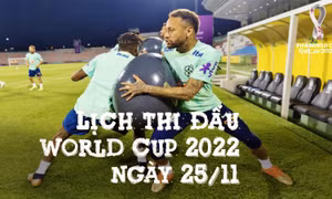 Lịch thi đấu World Cup 2022 ngày 25/11: Ứng cử viên vô địch số 1 Brazil xuất trận