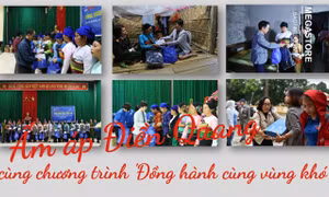 Ấm áp Điền Quang trong chương trình 'Đồng hành cùng vùng khó' của báo Tin tức