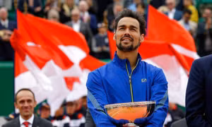 Đánh bại ‘hiện tượng’ Lajovic, Fognini đăng quang Monte Carlo 2019