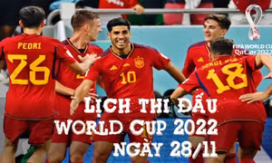 Lịch thi đấu World Cup 2022 ngày 28/11: Tây Ban Nha dồn ‘Cỗ xe tăng’ Đức vào thế chân tường