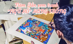 Năm Dần xem tranh 'Ngũ hổ' Hàng Trống