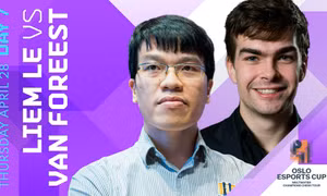 Chiến thắng trận cuối, Quang Liêm qua mặt ‘vua cờ’ Magnus Carlsen để giành vị trí Á quân Oslo Esports Cup