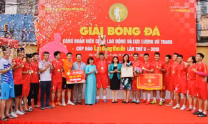 Bế mạc Giải bóng đá tranh Cúp báo Lao động Thủ đô lần thứ V năm 2019